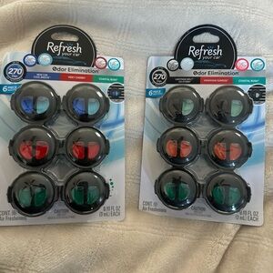 12 Pack Refresh Your Car New Car Scent Scented Gel Can 2x6 Pack S8
